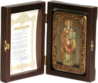 Настольная икона "Святой равноапостольный Мефодий Моравский"