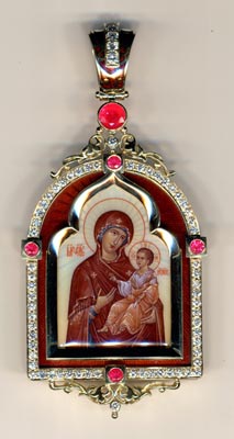 Икона наперстная Божией матери „Одигитрия”