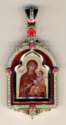 Икона наперстная Божией матери „Одигитрия”