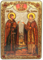 Икона святых благоверных Петра и Февронии