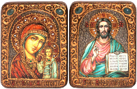 Иконы Казанской Божией Матери и Господа Вседержителя (венчальная пара)