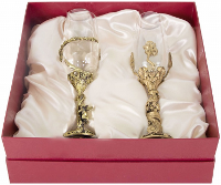 Набор бокалов для шампанского "Ангел и павлин" в картонном коробе