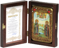 Настольная икона святых благоверных Петра и Февронии