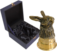 Стопка "Заяц" (бронза) в подарочном коробе премиум