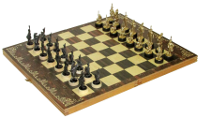 Шахматы исторические "Бородино" с фигурами из черненого цинкового сплава