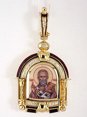 Медальон с образом Николая-угодника