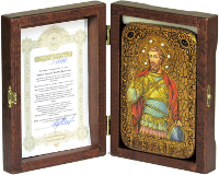 Настольная икона "Святой мученик Виктор Дамасский"