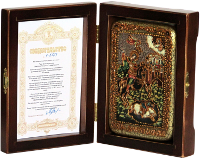 Настольная икона "Чудо великомученика Димитрия Солунского о царе Калояне"