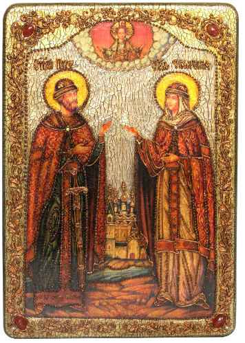 Икона святых благоверных Петра и Февронии