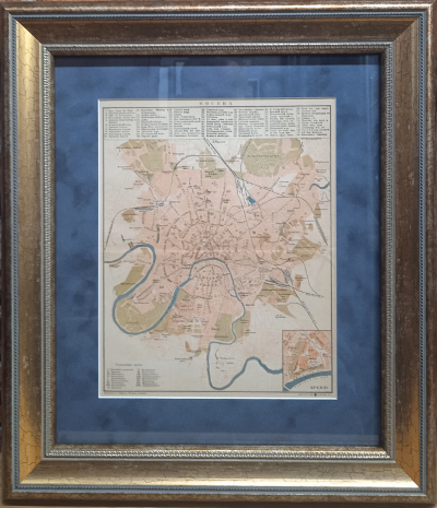 Старинная карта Москвы (А. Ильин, 1896 год)
