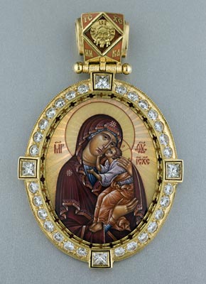 Икона наперстная  Божией матери „Ярославская”
