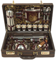 Набор для пикника "Премьер" в кейсе из прессованной кожи (6 персон)